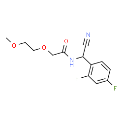 ChemSpider 2D Image | N-[Cyano(2,4-difluorophenyl)methyl]-2-(2-methoxyethoxy)acetamide | C13H14F2N2O3