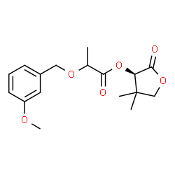 ChemSpider 2D Image | (3R)-4,4-Dimethyl-2-oxotetrahydro-3-furanyl 2-[(3-methoxybenzyl)oxy]propanoate | C17H22O6