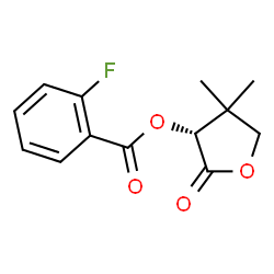ChemSpider 2D Image | (3R)-4,4-Dimethyl-2-oxotetrahydro-3-furanyl 2-fluorobenzoate | C13H13FO4
