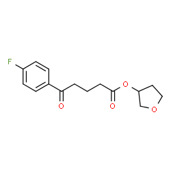 ChemSpider 2D Image | Tetrahydro-3-furanyl 5-(4-fluorophenyl)-5-oxopentanoate | C15H17FO4