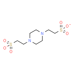 ChemSpider 2D Image | 2,2'-Piperazine-1,4-diyldiethanesulfonate | C8H16N2O6S2