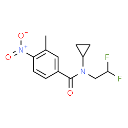ChemSpider 2D Image | N-Cyclopropyl-N-(2,2-difluoroethyl)-3-methyl-4-nitrobenzamide | C13H14F2N2O3