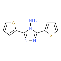 ChemSpider 2D Image | 3,5-Di(2-thienyl)-4H-1,2,4-triazol-4-amine | C10H8N4S2