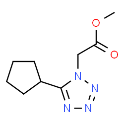 ChemSpider 2D Image | Methyl (5-cyclopentyl-1H-tetrazol-1-yl)acetate | C9H14N4O2