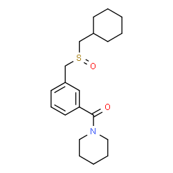 ChemSpider 2D Image | (3-{[(Cyclohexylmethyl)sulfinyl]methyl}phenyl)(1-piperidinyl)methanone | C20H29NO2S