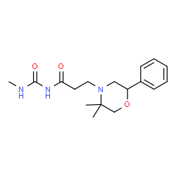 ChemSpider 2D Image | 3-(5,5-Dimethyl-2-phenyl-4-morpholinyl)-N-(methylcarbamoyl)propanamide | C17H25N3O3