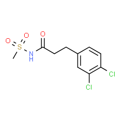 ChemSpider 2D Image | 3-(3,4-Dichlorophenyl)-N-(methylsulfonyl)propanamide | C10H11Cl2NO3S