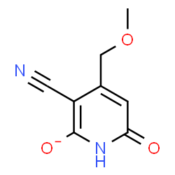 ChemSpider 2D Image | 3-Cyano-4-(methoxymethyl)-6-oxo-1,6-dihydro-2-pyridinolate | C8H7N2O3