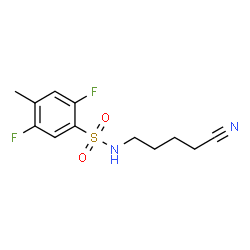 ChemSpider 2D Image | N-(4-Cyanobutyl)-2,5-difluoro-4-methylbenzenesulfonamide | C12H14F2N2O2S