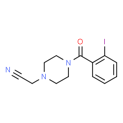 ChemSpider 2D Image | [4-(2-Iodobenzoyl)-1-piperazinyl]acetonitrile | C13H14IN3O