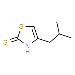 ChemSpider 2D Image | 4-Isobutyl-1,3-thiazole-2(3H)-thione | C7H11NS2