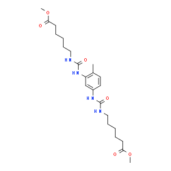 ChemSpider 2D Image | Dimethyl 6,6'-[(4-methyl-1,3-phenylene)bis(carbamoylimino)]dihexanoate | C23H36N4O6