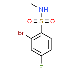 ChemSpider 2D Image | 2-Bromo-4-fluoro-N-methylbenzenesulfonamide | C7H7BrFNO2S