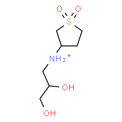 ChemSpider 2D Image | N-(2,3-Dihydroxypropyl)tetrahydro-3-thiophenaminium 1,1-dioxide | C7H16NO4S