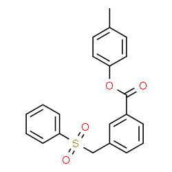 ChemSpider 2D Image | 4-Methylphenyl 3-[(phenylsulfonyl)methyl]benzoate | C21H18O4S