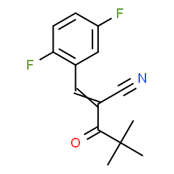 ChemSpider 2D Image | 2-(2,5-Difluorobenzylidene)-4,4-dimethyl-3-oxopentanenitrile | C14H13F2NO
