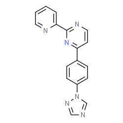ChemSpider 2D Image | 2-(2-Pyridinyl)-4-[4-(1H-1,2,4-triazol-1-yl)phenyl]pyrimidine | C17H12N6