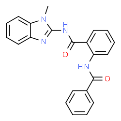 ChemSpider 2D Image | 2-(Benzoylamino)-N-(1-methyl-1H-benzimidazol-2-yl)benzamide | C22H18N4O2