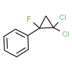 ChemSpider 2D Image | (2,2-Dichloro-1-fluorocyclopropyl)benzene | C9H7Cl2F