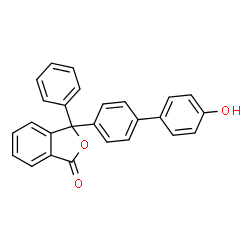 ChemSpider 2D Image | 3-(4'-Hydroxy-4-biphenylyl)-3-phenyl-2-benzofuran-1(3H)-one | C26H18O3