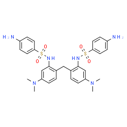 ChemSpider 2D Image | N,N'-{Methylenebis[5-(dimethylamino)-2,1-phenylene]}bis(4-aminobenzenesulfonamide) | C29H34N6O4S2