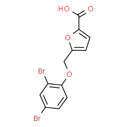 ChemSpider 2D Image | 5-[(2,4-Dibromophenoxy)methyl]-2-furoic acid | C12H8Br2O4