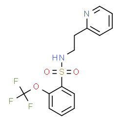 ChemSpider 2D Image | N-[2-(2-Pyridinyl)ethyl]-2-(trifluoromethoxy)benzenesulfonamide | C14H13F3N2O3S