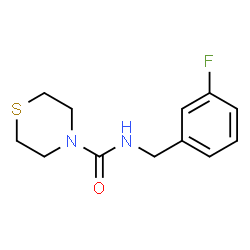 ChemSpider 2D Image | N-(3-Fluorobenzyl)-4-thiomorpholinecarboxamide | C12H15FN2OS