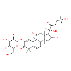 ChemSpider 2D Image | 16,20,25-Trihydroxy-9,10,14-trimethyl-1,11,22-trioxo-4,9-cyclo-9,10-secocholesta-2,5-dien-2-yl hexopyranoside | C36H54O12
