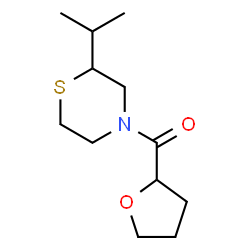 ChemSpider 2D Image | (2-Isopropyl-4-thiomorpholinyl)(tetrahydro-2-furanyl)methanone | C12H21NO2S