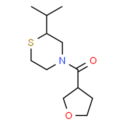 ChemSpider 2D Image | (2-Isopropyl-4-thiomorpholinyl)(tetrahydro-3-furanyl)methanone | C12H21NO2S