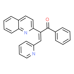 ChemSpider 2D Image | (2E)-1-Phenyl-3-(2-pyridinyl)-2-(2-quinolinyl)-2-propen-1-one | C23H16N2O