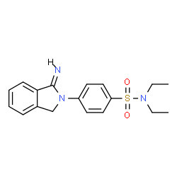 ChemSpider 2D Image | N,N-Diethyl-4-[(1E)-1-imino-1,3-dihydro-2H-isoindol-2-yl]benzenesulfonamide | C18H21N3O2S
