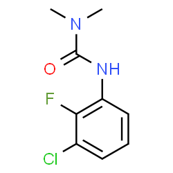 ChemSpider 2D Image | 3-(3-Chloro-2-fluorophenyl)-1,1-dimethylurea | C9H10ClFN2O
