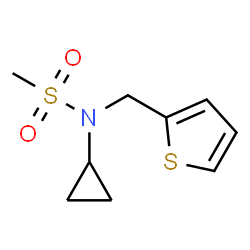 ChemSpider 2D Image | N-Cyclopropyl-N-(2-thienylmethyl)methanesulfonamide | C9H13NO2S2