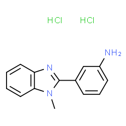 ChemSpider 2D Image | 3-(1-Methyl-1H-benzimidazol-2-yl)aniline dihydrochloride | C14H15Cl2N3