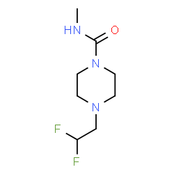 ChemSpider 2D Image | 4-(2,2-Difluoroethyl)-N-methyl-1-piperazinecarboxamide | C8H15F2N3O