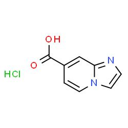 ChemSpider 2D Image | Imidazo[1,2-a]pyridine-7-carboxylic acid hydrochloride (1:1) | C8H7ClN2O2
