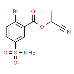 ChemSpider 2D Image | 1-Cyanoethyl 2-bromo-5-sulfamoylbenzoate | C10H9BrN2O4S
