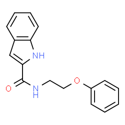 ChemSpider 2D Image | N-(2-Phenoxyethyl)-1H-indole-2-carboxamide | C17H16N2O2
