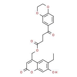 ChemSpider 2D Image | (6-Ethyl-7-hydroxy-2-oxo-2H-chromen-4-yl)methyl 4-(2,3-dihydro-1,4-benzodioxin-6-yl)-4-oxobutanoate | C24H22O8