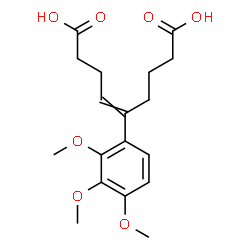 ChemSpider 2D Image | 5-(2,3,4-Trimethoxyphenyl)-4-nonenedioic acid | C18H24O7