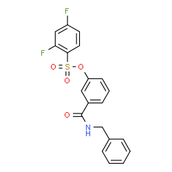 ChemSpider 2D Image | 3-(Benzylcarbamoyl)phenyl 2,4-difluorobenzenesulfonate | C20H15F2NO4S