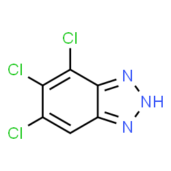 ChemSpider 2D Image | 4,5,6-Trichloro-2H-benzotriazole | C6H2Cl3N3