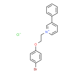 ChemSpider 2D Image | 1-[2-(4-Bromophenoxy)ethyl]-3-phenylpyridinium chloride | C19H17BrClNO