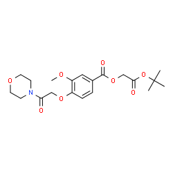 ChemSpider 2D Image | 2-[(2-Methyl-2-propanyl)oxy]-2-oxoethyl 3-methoxy-4-[2-(4-morpholinyl)-2-oxoethoxy]benzoate | C20H27NO8