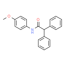 ChemSpider 2D Image | N-(4-Methoxyphenyl)-2,2-diphenylacetamide | C21H19NO2