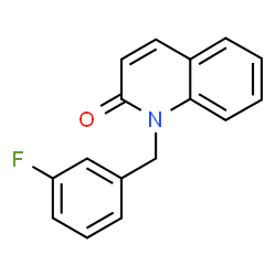 ChemSpider 2D Image | 1-(3-Fluorobenzyl)-2(1H)-quinolinone | C16H12FNO