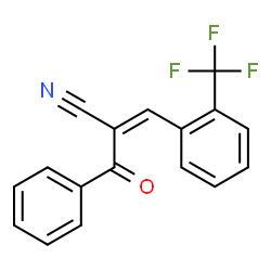 ChemSpider 2D Image | (2Z)-2-Benzoyl-3-[2-(trifluoromethyl)phenyl]acrylonitrile | C17H10F3NO