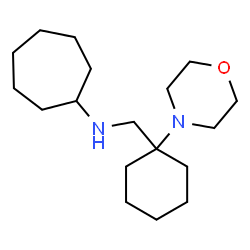 ChemSpider 2D Image | N-{[1-(4-Morpholinyl)cyclohexyl]methyl}cycloheptanamine | C18H34N2O